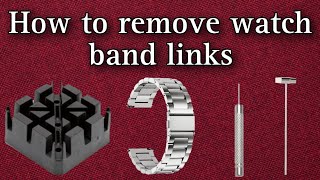 How to remove watch band links [upl. by Elvia89]