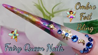 Fairy Queen MixMatched Set  EASY Dramatic Nails  Foil Ombre [upl. by Bello]