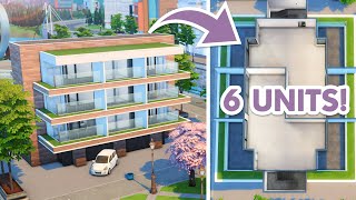 Modern Apartment Building  The Sims 4 Speed Build [upl. by Delores]