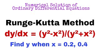 37 RungeKutta Method  Problem2  Complete Concept [upl. by Devad]