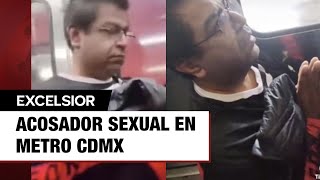 ¿Qué pasa en el Metro Graban a hombre ‘pegado’ a mujer a vista de todos [upl. by Orsa]