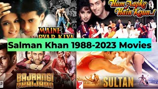 Salman Khan All Movies from 19882023 [upl. by Shay206]