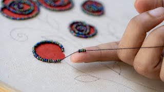 Handmade Appliqué and Beadwork Cushion Cover [upl. by Anders248]