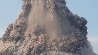 Krakatoa volcano explodes spectacular huge eruption two months before 2018 tsunami [upl. by Nosle963]