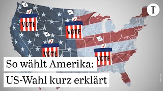 USWahl 2024 So funktioniert die Präsidentschaftswahl in den USA [upl. by Einohtna]