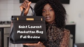 SAINT LAURENT YSL Manhattan Bag Full Review amp Styling [upl. by Horodko]