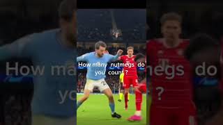 How many nutmegs you countnutmeg football footballskills mancity bayern bernardosilva messi [upl. by Olivie]