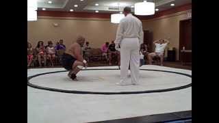 2013 US NATIONALS SUMO CHAMPIONSHIPS MENS HEAVYWEIGHT MATCH 1 JUSTIN CRITE VS AMERICUS ABESAMIS [upl. by Tevis922]