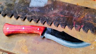 Making a Beautiful knife From an Old Saw knife Making [upl. by Peppi]