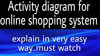 Activity diagram for online shopping OOADActivity diagramobject oriented analysis and design [upl. by Spanos944]