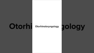 How to pronounce Otorhinolaryngology [upl. by Gabrila285]