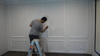 make a feature wall under 100  budget DIY interior design [upl. by Gavette]