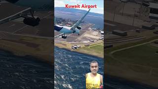 Kuwait Airport pilotview airview Shorttravel landing [upl. by Imiaj]