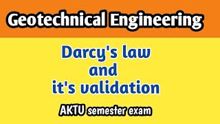 Darcys law l Geotechnical Engineering l civil engineering l darcylaw [upl. by Mickey486]