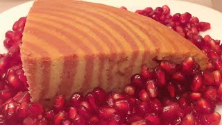 provate questa torta bicolore soffice con succo di melogranoكيكة بعصير الرمان هشة ولذيذة وسهلة جدا [upl. by Keram]