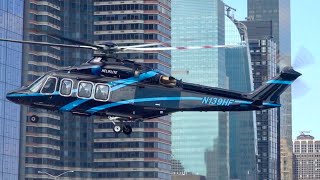 AgustaWestland AW139  Landing Startup amp Takeoff at East 34th Street Heliport New York helicopter [upl. by Macmullin]