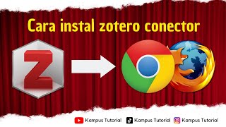 Cara instal zotero connector  Tutorial Zotero [upl. by Ydolem793]