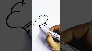 How to draw chef cap 👩‍🍳 drawing 4kids youtubeshort Anitas Art ampCraft [upl. by Nagard151]