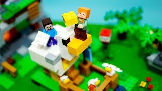 【LEGO遊び】マイクラごっこ あっちにもニワトリ小屋作ってみよう！switch版マインクラフトで遊ぶぞ【アナケナampカルちゃんのキッズアニメ】switch Minecraft 21140 [upl. by Rannug]