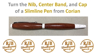 Make Your Own Pen Nib Cap and Trim Ring from Corian [upl. by Illah]