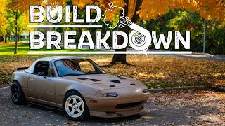 BUILD BREAKDOWN mazda miata DRIFTCAR [upl. by Elehcim]