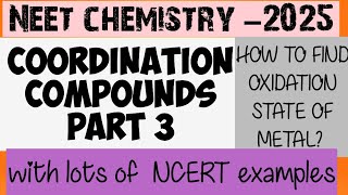 NEET CHEMISTRY TAMIL COORDINATION COMPOUNDS CLASS 12 ChemThozhi [upl. by Avert]