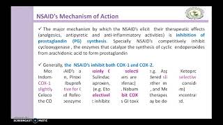 Classification Mechanism of action MOA of NSAIDs [upl. by Lizabeth713]