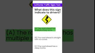 California DMV Traffic Sign Test 2024 Part 2 californiadmvwrittentest cadmv quiz [upl. by Tessy]