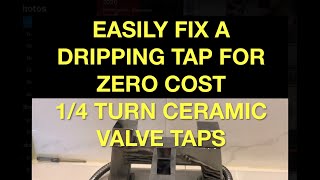 Fix a Dripping Tap for Zero Cost Quickly  14 turn ceramic valves [upl. by Eidnil818]