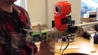 Homemade fully automatic nerf gun [upl. by Adym337]