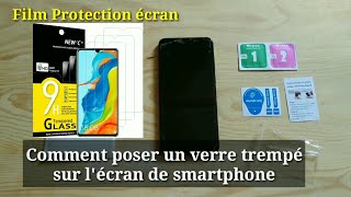 Comment poser un verre trempé sur lécran de smartphone [upl. by Orme]