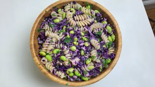 Tahini Pasta w mukimame amp purple cabbage [upl. by Iiette722]