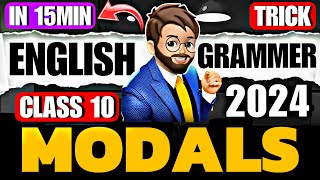 MODALS class 10🔥 Class 10 English Grammar One Shot  Tips amp Tricks  Modals One Shot [upl. by Nodanrb]