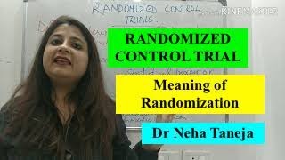 RANDOMIZED CONTROL TRIAL Meaning of Randomization Community Medicine tutorialPSM lectNEETPGFMGE [upl. by Jacobo]