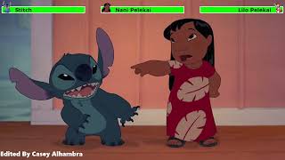 Lilo amp Stitch 2 Stitch Has a Glitch 2005 Argument Scene with healthbars [upl. by Attenev378]