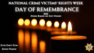 National Crime Victims Rights Week Day of Remembrance 2023 Speakers [upl. by Oinotna]