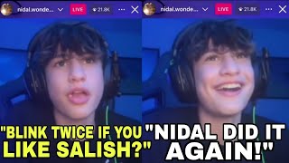 Nidal Wonder ANNOUNCES He LIKES Salish Matter On LIVESTREAM BLINK TWICE FULL VIDEO Video Proof [upl. by Katine]