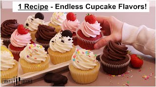 Make assorted Cupcakes USING 1 RECIPE 🧁 [upl. by Gaylene]