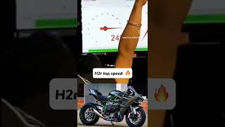 450kmph kawasakininjah2r topspeed dyno fastestbike supercharged viralshort ytshorts [upl. by Jim]