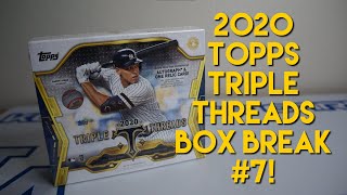 2020 Topps Triple Threads Box Break 7 [upl. by Norvil416]