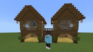 Minecraft easy survival house tutorial 🤗 [upl. by Nadnarb]