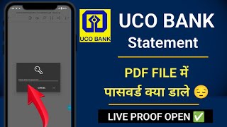 Uco bank statement pdf password kaise pta kare  Uco statement pdf password  Man of technical [upl. by Ursula]