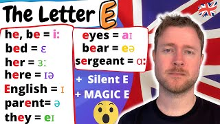 English Pronunciation  The Letter E  11 Ways to Pronounce the Letter E in English [upl. by Krefetz179]