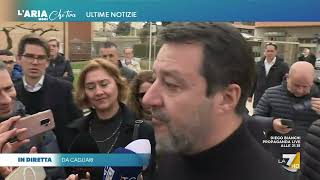 Patto tra Lega e partito di Putin Salvini sbotta con la giornalista quotÈ incredibile LA7quot [upl. by Akialam110]