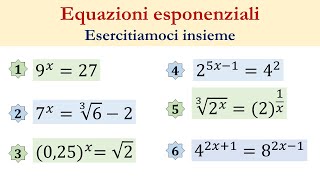 E16 Equazioni esponenziali [upl. by Retepnhoj]