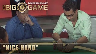 The Big Game S1 ♠️ W7 E1 ♠️ Loose Cannon FLOP TRIPS against Esfandiari ♠️ PokerStars [upl. by Adnek820]