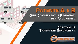 QUIZ patente B per argomento commentati Traino rimorchi Guida con rimorchio [upl. by Casilde]