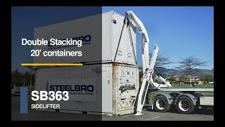 Double Stacking Shipping Containers  Sidelifter training SteelbroLtd [upl. by Relyuhcs]