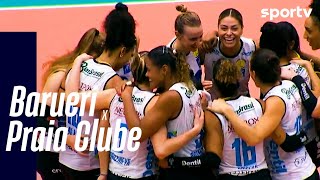 BARUERI 2 X 3 PRAIA CLUBE  MELHORES MOMENTOS  SUPERLIGA FEMININA DE VÔLEI  sportv [upl. by Avevoneg]