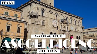 4KITALY ASCOLI PICENO OLD TOWN WALKING TOURWŁOCHY SPACER PO STARYM MIEŚCIE [upl. by Nitsrik]